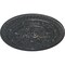Ekena Millwork Naple Ceiling Medallion (Fits Canopies up to 3 3/8"), Hand-Painted Pewter, 37 1/2"OD x 3 3/8"P CM37NAPES - alternate 2